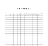 명세표 (제품수불) 명세표 (제품수불)
